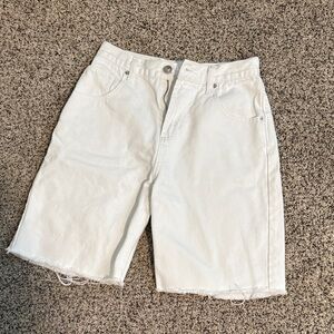 Princess Polly White Jean Shorts